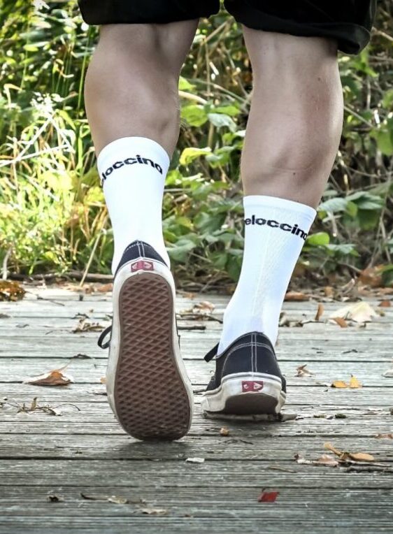 White Cycling Socks - Mens