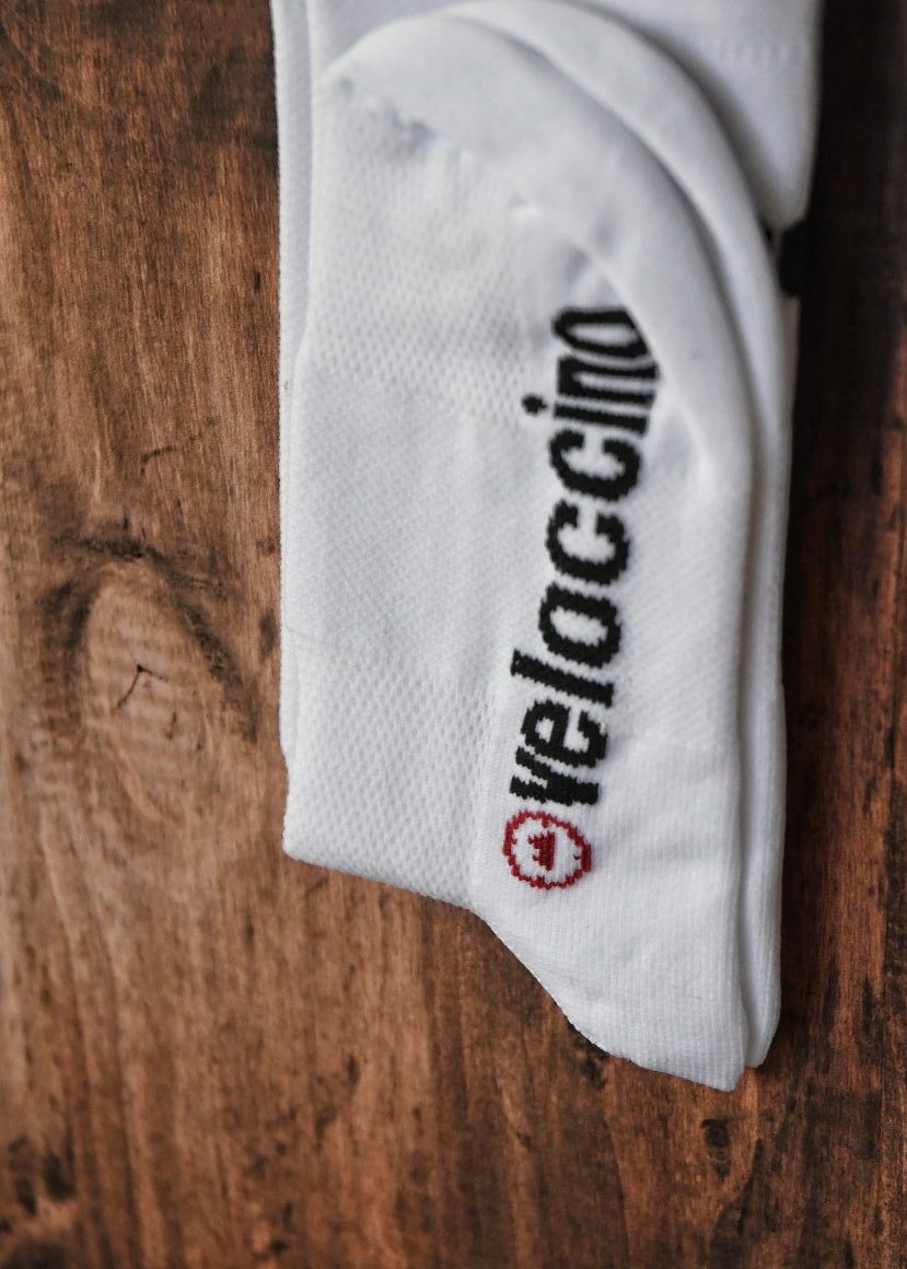 White Cycling Socks - Mens