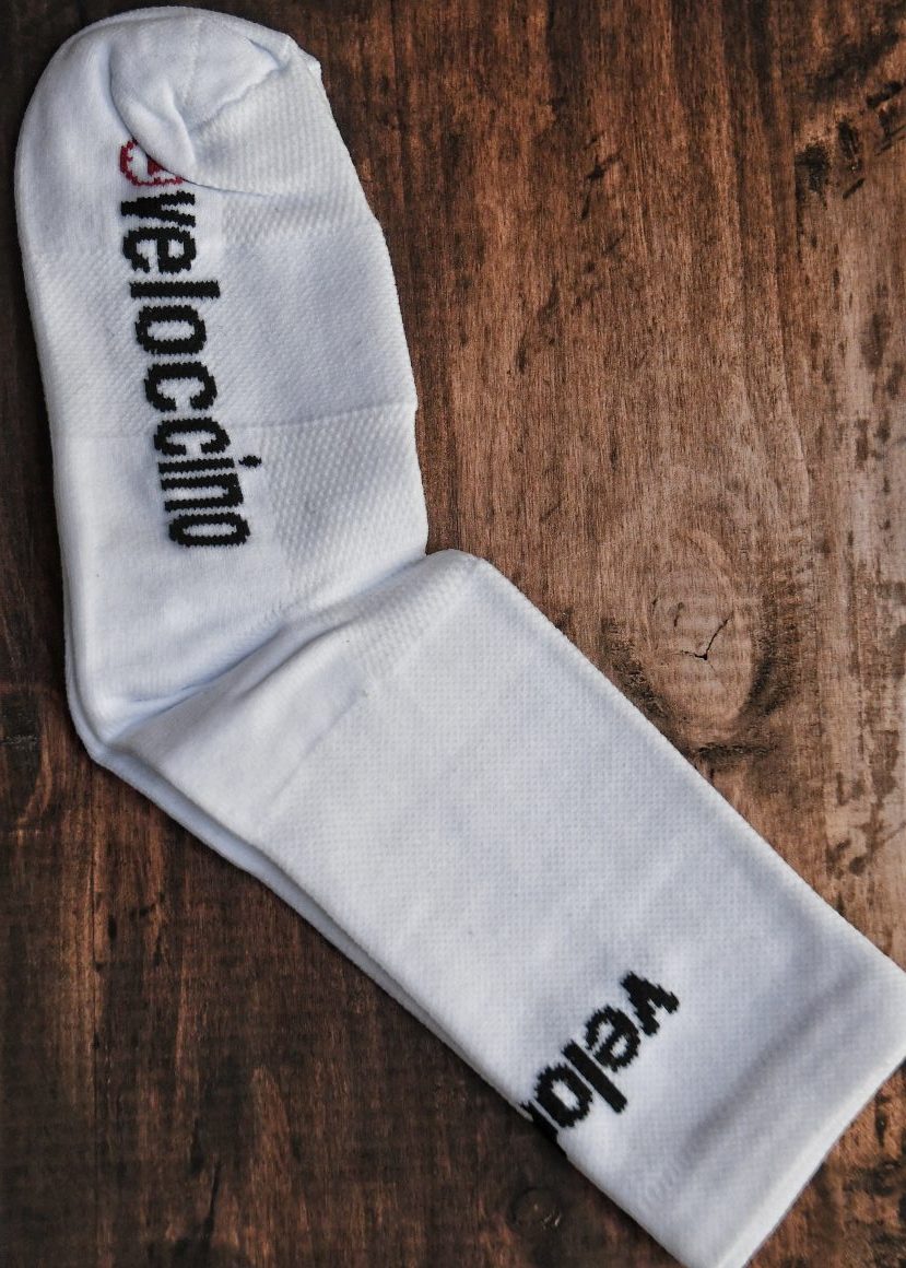 White Cycling Socks - Mens