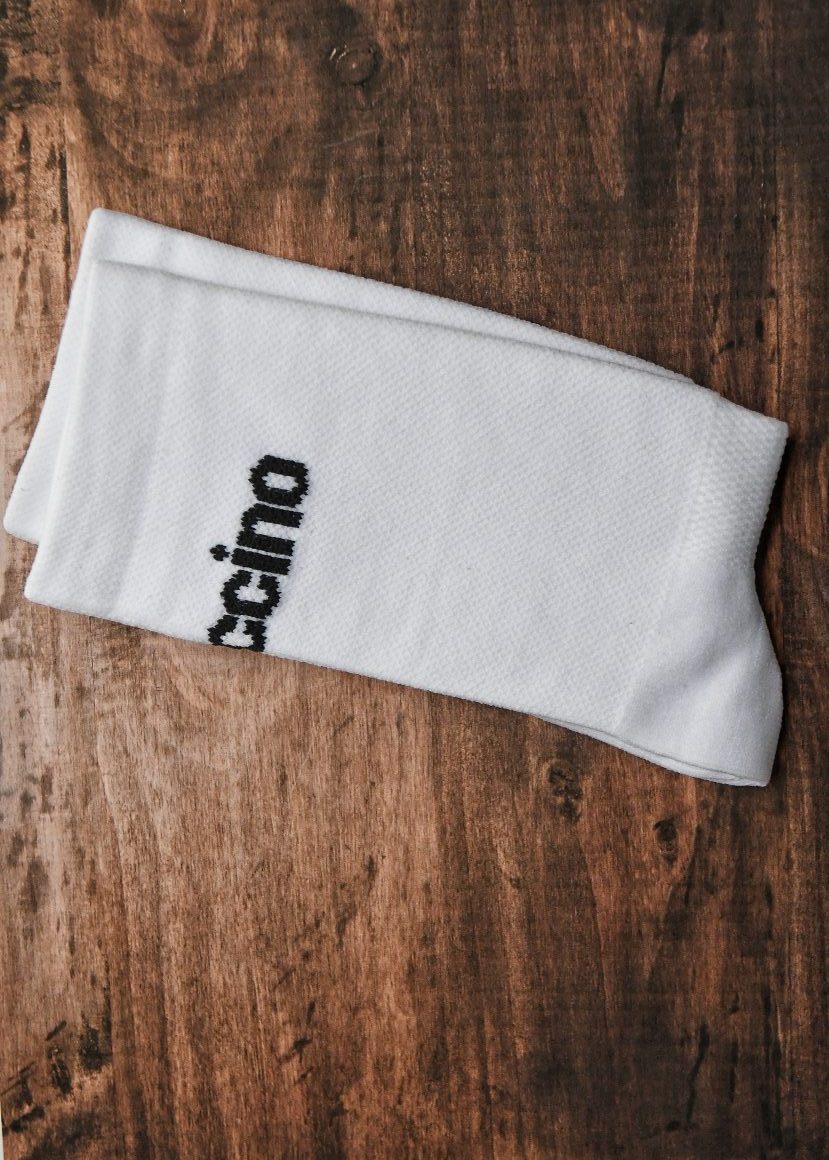 White Cycling Socks - Mens