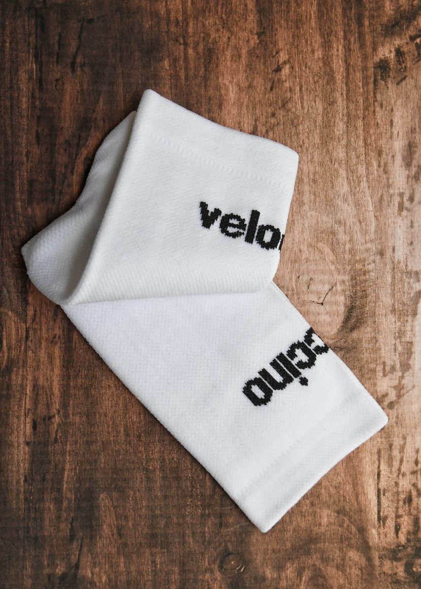 White Cycling Socks - Mens