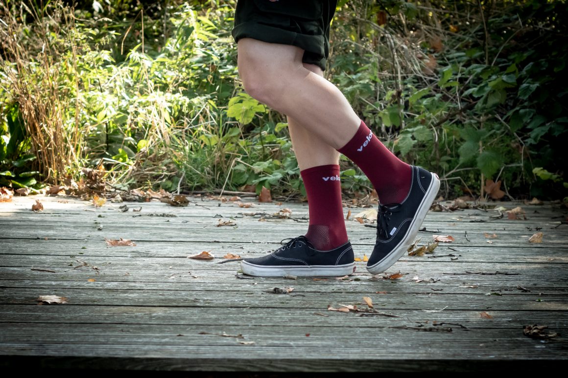 Burgundy Cycling Socks - Mens