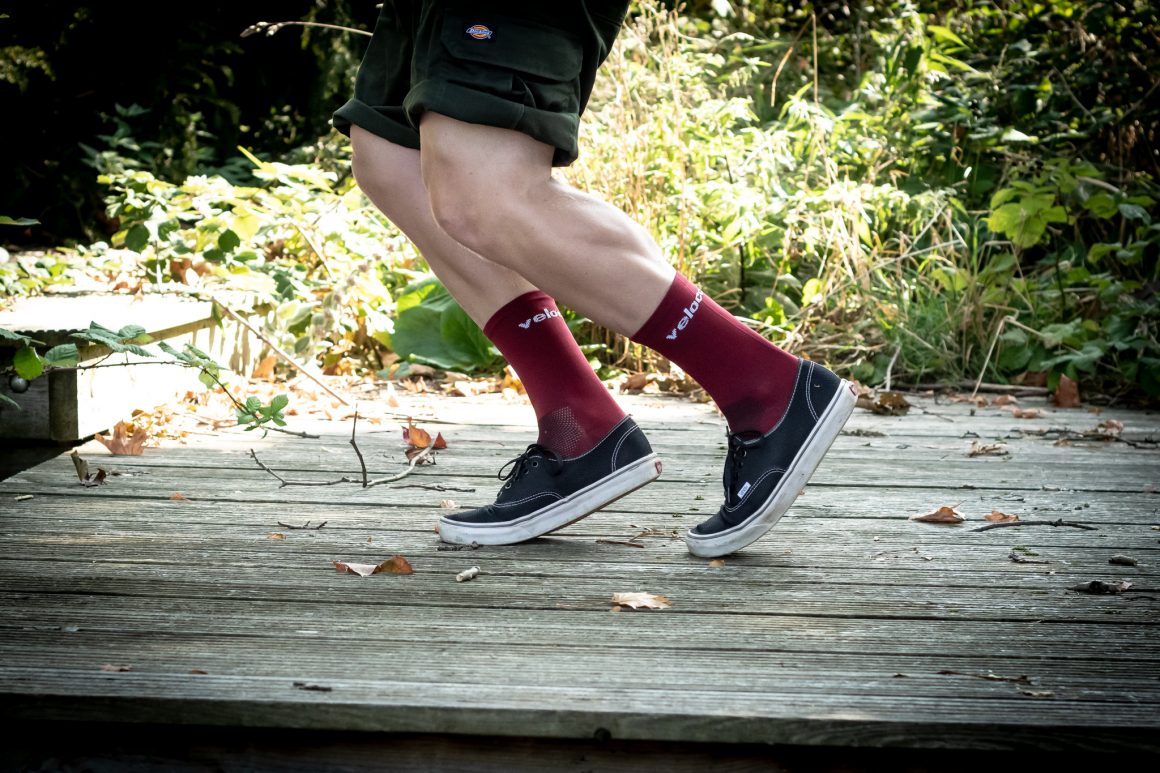 Burgundy Cycling Socks - Mens