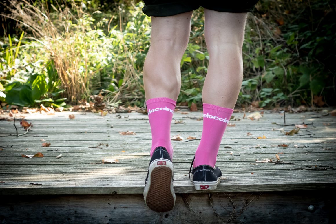 Pink cycling socks - Mens