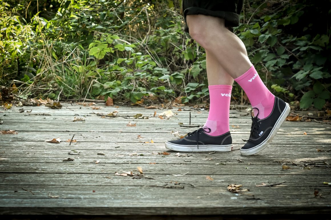 Pink cycling socks - Mens