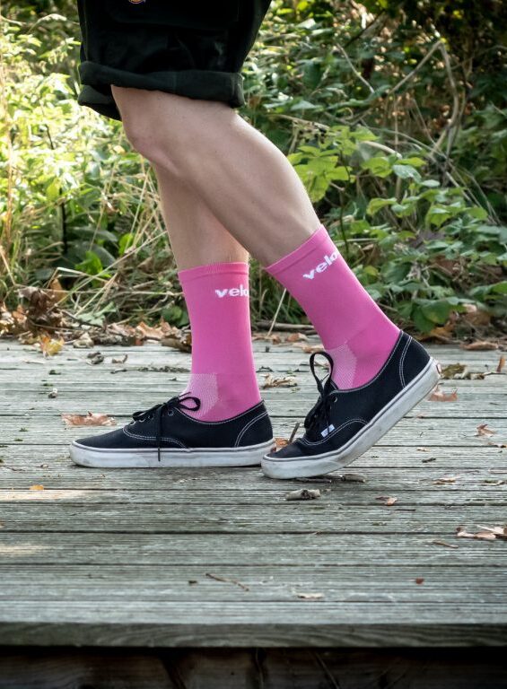 Pink cycling socks - Mens