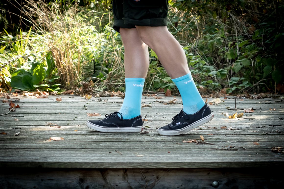 Light Blue cycling socks - Mens