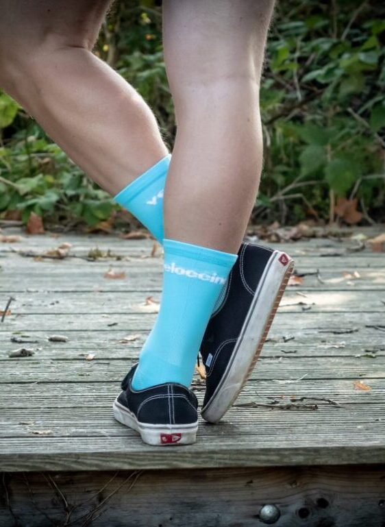 Light Blue cycling socks - Mens