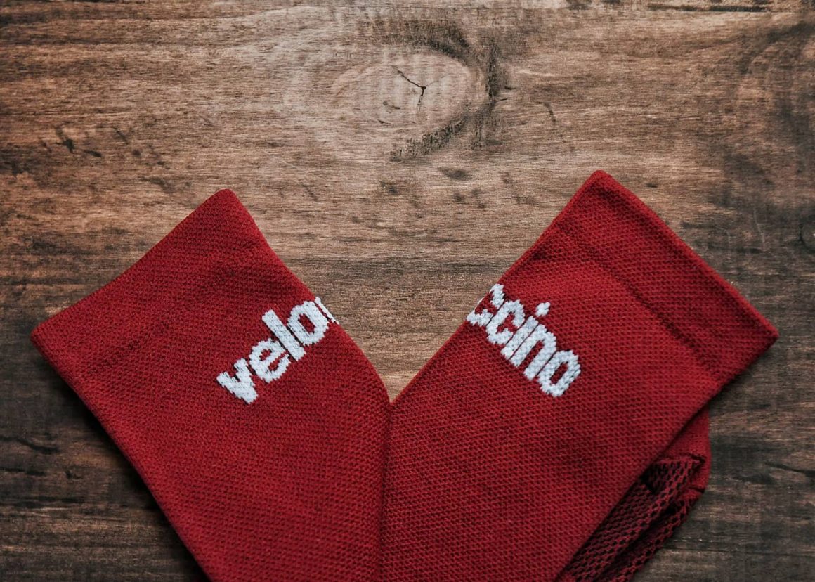Burgundy Cycling Socks - Mens