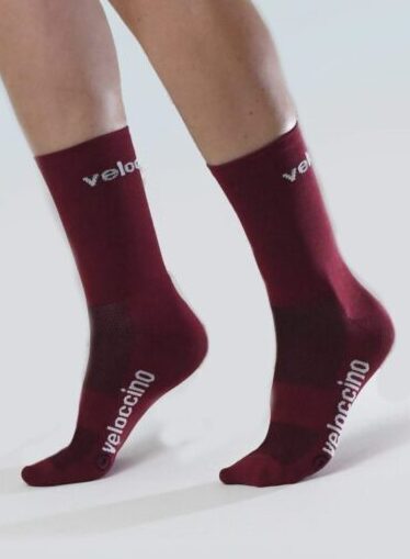 Burgundy Cycling Socks - Womens