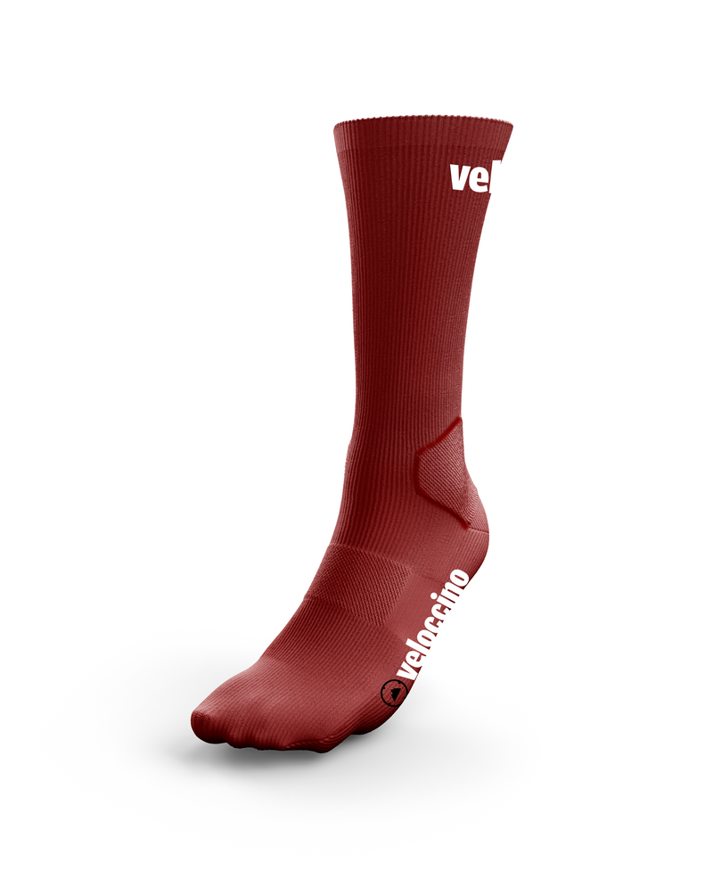 Burgundy Cycling Socks - Womens